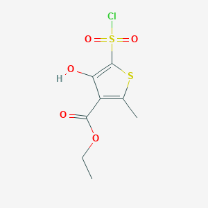 Ethyl 5-(chlorosulfonyl)-4-hydroxy-2-methylthiophene-3-carboxylate