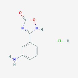 molecular formula C8H8ClN3O2 B134676 3-(3-氨基苯基)-4,5-二氢-1,2,4-恶二唑-5-酮盐酸盐 CAS No. 145878-51-9