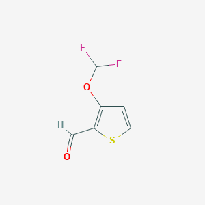 molecular formula C6H4F2O2S B13467601 3-(Difluoromethoxy)thiophene-2-carbaldehyde 