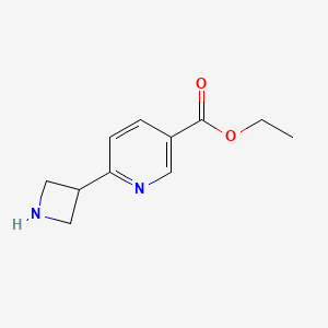 molecular formula C11H14N2O2 B13467621 Ethyl 6-(azetidin-3-yl)nicotinate 