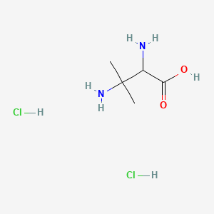 molecular formula C5H14Cl2N2O2 B13467624 2,3-Diamino-3-methylbutanoic acid dihydrochloride 