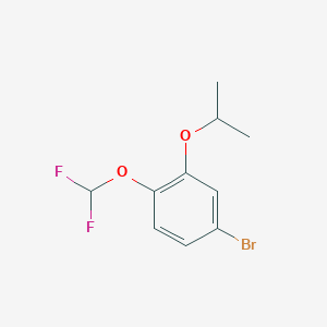 molecular formula C10H11BrF2O2 B13467638 4-Bromo-1-difluoromethoxy-2-isopropoxybenzene 