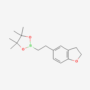 molecular formula C16H23BO3 B13467641 2-[2-(2,3-dihydro-1-benzofuran-5-yl)ethyl]-4,4,5,5-tetramethyl-1,3,2-dioxaborolane 