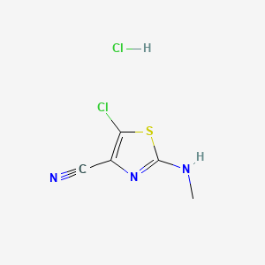 5-Chloro-2-(methylamino)-1,3-thiazole-4-carbonitrile hydrochloride