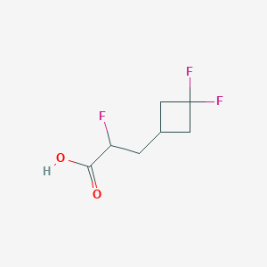 molecular formula C7H9F3O2 B13467670 3-(3,3-Difluorocyclobutyl)-2-fluoropropanoic acid 