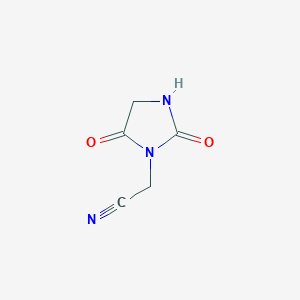 molecular formula C5H5N3O2 B1346768 2-(2,5-Dioxoimidazolidin-1-yl)acetonitrile 