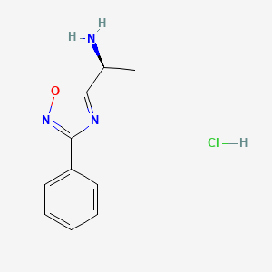 (1S)-1-(3-phenyl-1,2,4-oxadiazol-5-yl)ethan-1-amine hydrochloride