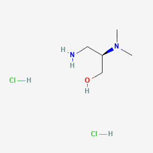 molecular formula C5H16Cl2N2O B13467701 (2R)-3-amino-2-(dimethylamino)propan-1-ol dihydrochloride 