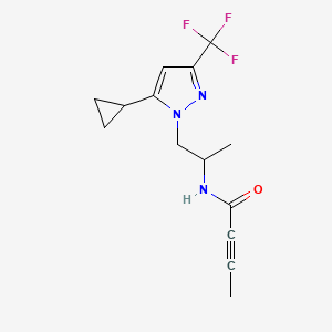 N-{1-[5-cyclopropyl-3-(trifluoromethyl)-1H-pyrazol-1-yl]propan-2-yl}but-2-ynamide