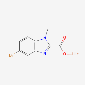 molecular formula C9H6BrLiN2O2 B13467728 lithium(1+) 5-bromo-1-methyl-1H-1,3-benzodiazole-2-carboxylate 