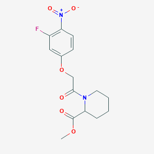 Methyl 1-[2-(3-fluoro-4-nitrophenoxy)acetyl]piperidine-2-carboxylate