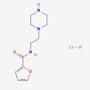 molecular formula C11H18ClN3O2 B13467769 N-[2-(piperazin-1-yl)ethyl]furan-2-carboxamide hydrochloride 