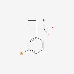 molecular formula C11H10BrF3 B13467812 1-Bromo-3-[1-(trifluoromethyl)cyclobutyl]benzene 