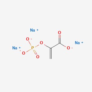 molecular formula C3H2Na3O6P B1346785 2-丙烯酸，2-(膦酸氧基)-，三钠盐 CAS No. 5541-93-5