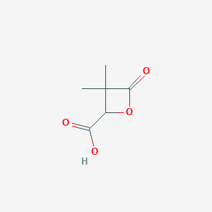 molecular formula C6H8O4 B13467851 3,3-Dimethyl-4-oxooxetane-2-carboxylic acid CAS No. 1195557-77-7