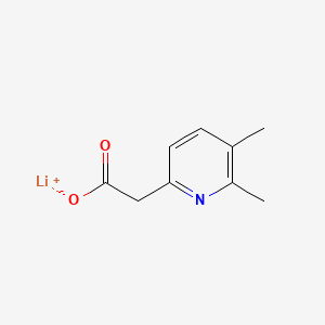 molecular formula C9H10LiNO2 B13467861 Lithium(1+) 2-(5,6-dimethylpyridin-2-yl)acetate 