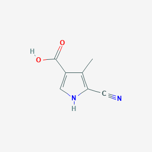 molecular formula C7H6N2O2 B13467869 5-cyano-4-methyl-1H-pyrrole-3-carboxylic acid 