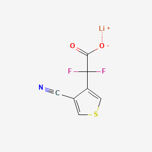 Lithium(1+) 2-(4-cyanothiophen-3-yl)-2,2-difluoroacetate