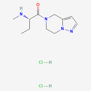 molecular formula C11H20Cl2N4O B13467900 (2S)-2-(methylamino)-1-{4H,5H,6H,7H-pyrazolo[1,5-a]pyrazin-5-yl}butan-1-one dihydrochloride 