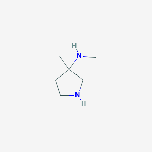 molecular formula C6H14N2 B13467902 N,3-dimethyl-3-pyrrolidinamine 