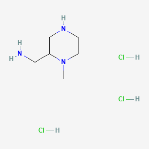 1-(1-Methylpiperazin-2-yl)methanamine trihydrochloride