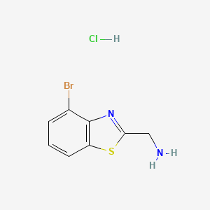 molecular formula C8H8BrClN2S B13467961 1-(4-Bromo-1,3-benzothiazol-2-yl)methanamine hydrochloride 