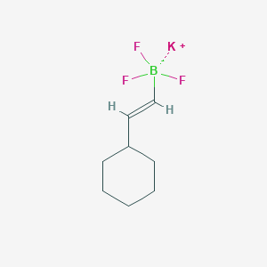 molecular formula C8H13BF3K B13467983 Potassium (E)-(2-cyclohexylvinyl)trifluoroborate 