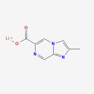 molecular formula C8H6LiN3O2 B13468003 Lithium(1+) 2-methylimidazo[1,2-a]pyrazine-6-carboxylate 