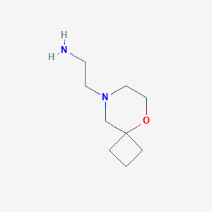 molecular formula C9H18N2O B13468011 2-{5-Oxa-8-azaspiro[3.5]nonan-8-yl}ethan-1-amine 