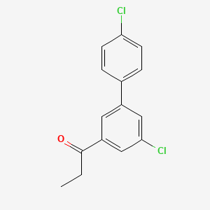 1-{4',5-Dichloro-[1,1'-biphenyl]-3-yl}propan-1-one