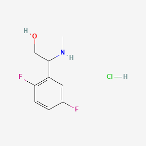 molecular formula C9H12ClF2NO B13468034 2-(2,5-Difluorophenyl)-2-(methylamino)ethan-1-ol hydrochloride 