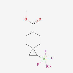 molecular formula C10H15BF3KO2 B13468065 Potassium trifluoro[6-(methoxycarbonyl)spiro[2.5]octan-1-yl]boranuide 