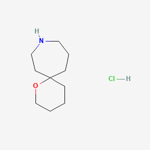 molecular formula C10H20ClNO B13468076 1-Oxa-9-azaspiro[5.6]dodecanehydrochloride CAS No. 2913278-24-5