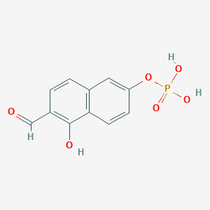 molecular formula C11H9O6P B13468094 2-Naphthalenecarboxaldehyde, 1-hydroxy-6-(phosphonooxy)- CAS No. 822520-80-9