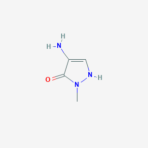 molecular formula C4H7N3O B13468117 4-amino-1-methyl-1H-pyrazol-5-ol 