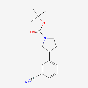 molecular formula C16H20N2O2 B13468124 3-(1-Boc-3-pyrrolidinyl)benzonitrile 