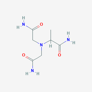 molecular formula C7H14N4O3 B13468127 Propanamide, 2-[bis(2-amino-2-oxoethyl)amino]- CAS No. 89260-78-6