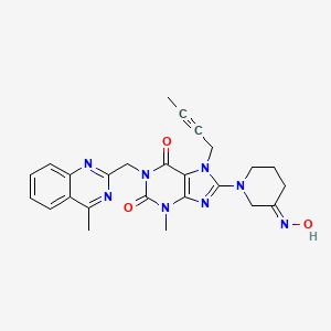 7-(but-2-yn-1-yl)-8-[(3E)-3-(hydroxyimino)piperidin-1-yl]-3-methyl-1-[(4-methylquinazolin-2-yl)methyl]-2,3,6,7-tetrahydro-1H-purine-2,6-dione