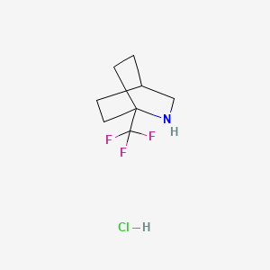 molecular formula C8H13ClF3N B13468216 1-(Trifluoromethyl)-2-azabicyclo[2.2.2]octane hydrochloride 