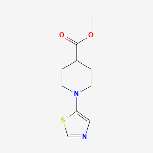 molecular formula C10H14N2O2S B13468230 Methyl 1-(1,3-thiazol-5-yl)piperidine-4-carboxylate 