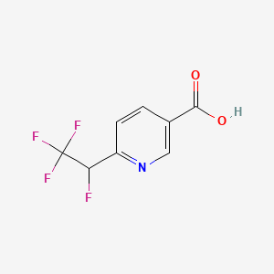 molecular formula C8H5F4NO2 B13468237 6-(1,2,2,2-Tetrafluoroethyl)pyridine-3-carboxylic acid 