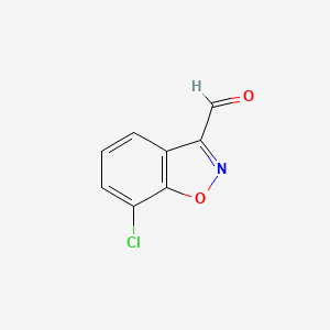 molecular formula C8H4ClNO2 B13468239 7-Chloro-1,2-benzoxazole-3-carbaldehyde 