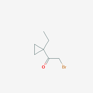 molecular formula C7H11BrO B13468246 2-Bromo-1-(1-ethylcyclopropyl)ethan-1-one 