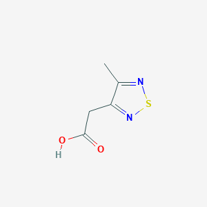 molecular formula C5H6N2O2S B13468250 2-(4-Methyl-1,2,5-thiadiazol-3-yl)acetic acid 