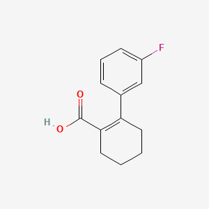 molecular formula C13H13FO2 B13468253 2-(3-Fluorophenyl)cyclohex-1-ene-1-carboxylic acid 