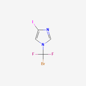 molecular formula C4H2BrF2IN2 B13468295 1-(bromodifluoromethyl)-4-iodo-1H-imidazole 