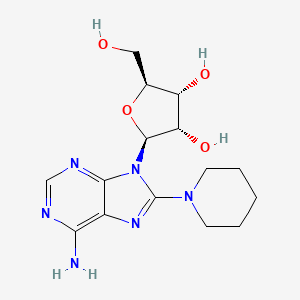 (2S,3S,4R,5S)-2-[6-amino-8-(piperidin-1-yl)-9H-purin-9-yl]-5-(hydroxymethyl)oxolane-3,4-diol