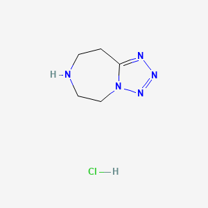 molecular formula C5H10ClN5 B13468321 5H,6H,7H,8H,9H-[1,2,3,4]tetrazolo[1,5-d][1,4]diazepine hydrochloride 