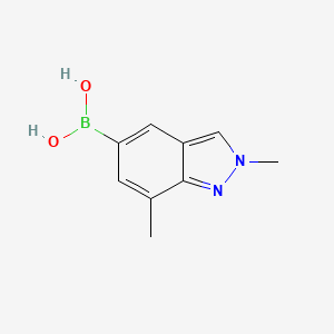 molecular formula C9H11BN2O2 B13468344 (2,7-dimethyl-2H-indazol-5-yl)boronic acid 