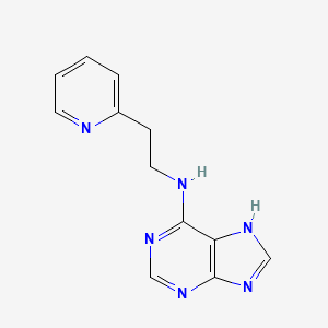 molecular formula C12H12N6 B13468346 N-(2-(2-Pyridinyl)ethyl)-1H-purin-6-amine CAS No. 5786-66-3